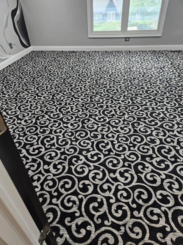 Luxury carpet installation